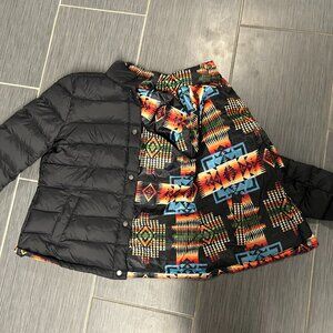 Pendleton Aztec Goose Down Puffer Jacket Reversible